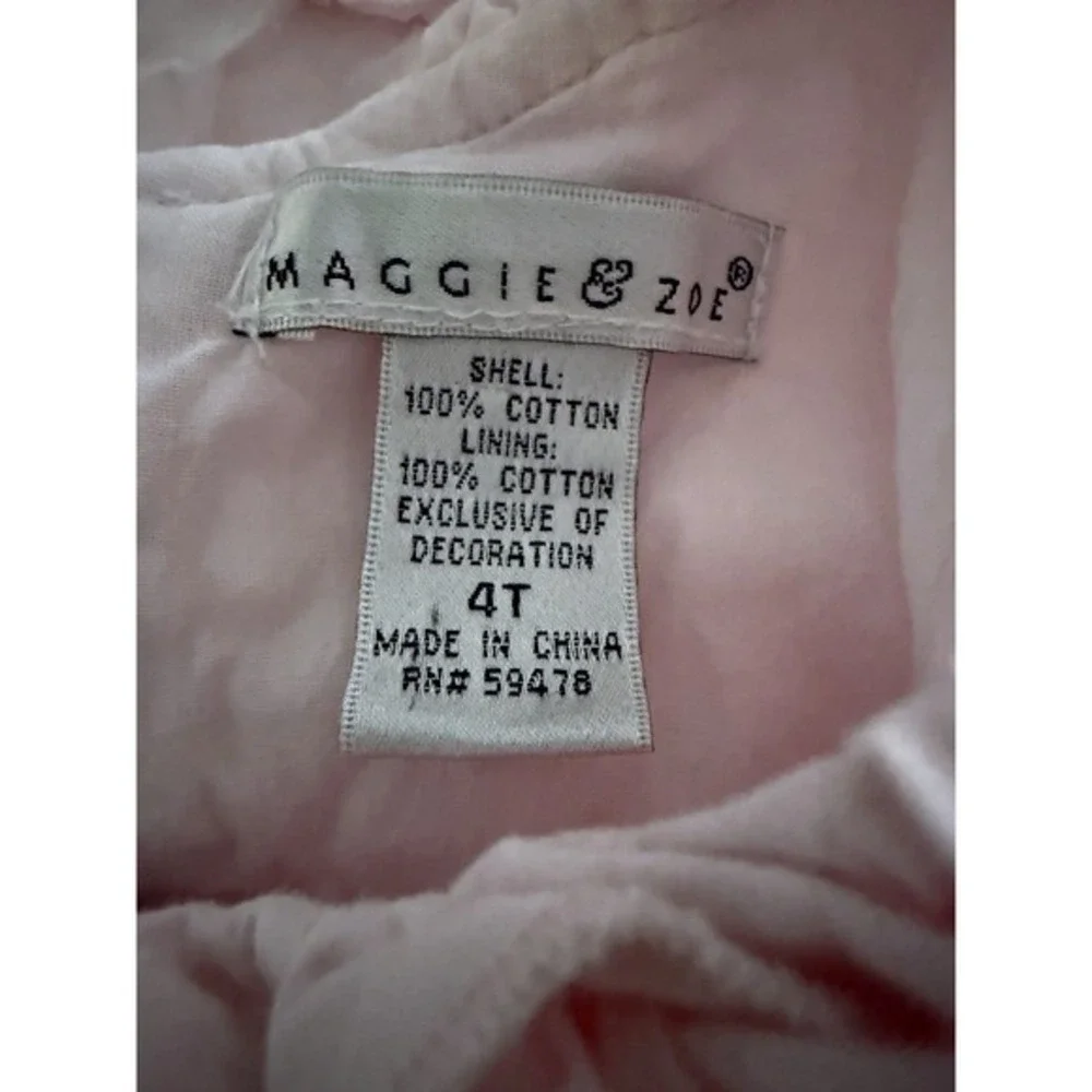 Maggie and Zoe Girls 4T Cotton Pale Pink‎ Special Event Dress